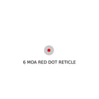 Holosun HS407K X2 red 6 MOA dot reticle diagram on a white background