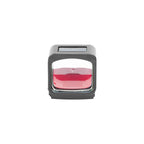 Holosun HS507 PROMAX gold dot sight front view showing the window with red lens coating