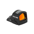Holosun HS507C X2 red dot sight front three-quarter view showing the window and orange lens