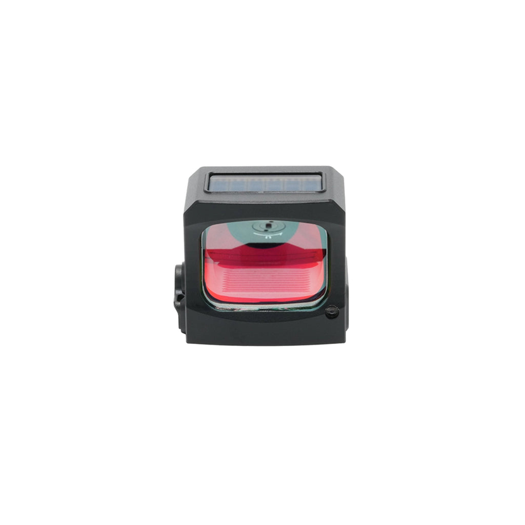 Holosun HS507C X3 gold dot sight from behind showing the window