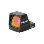 Holosun HS507COMP red dot sight front three-quarter view from the right showing the window and orange lens
