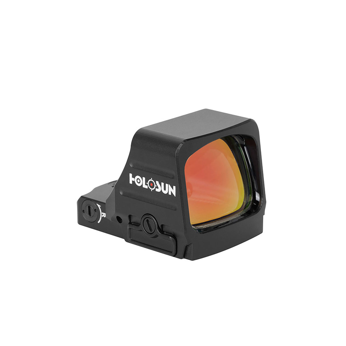 Holosun HS507COMP red dot sight front three-quarter view showing the multi-coated lens