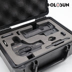 Holosun HS510C red dot sight and HM3X 3x magnifier combo in the Holosun hard case with foam insert