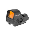 Holosun HS510C red dot sight front three-quarter view showing the open-frame window and orange lens