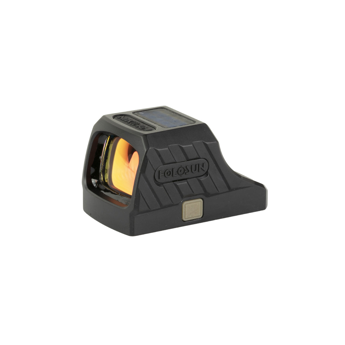 Holosun SCS-320 green dot sight front three-quarter view showing the window and orange lens