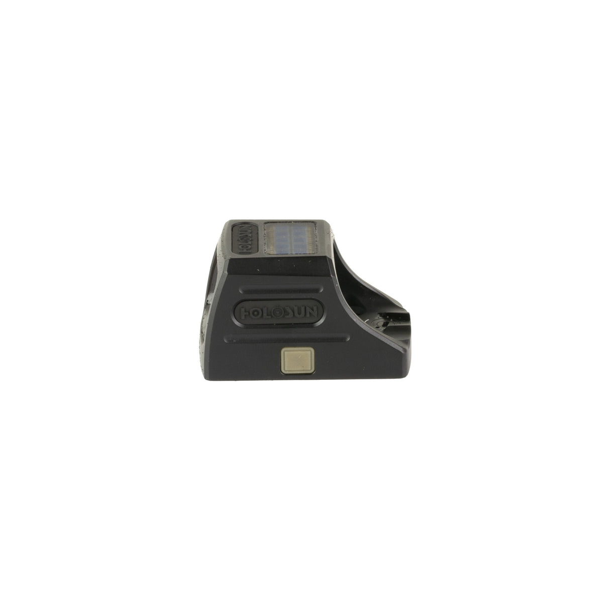 Holosun SCS Carry green dot sight rear three-quarter view showing the solar panel and mounting footprint