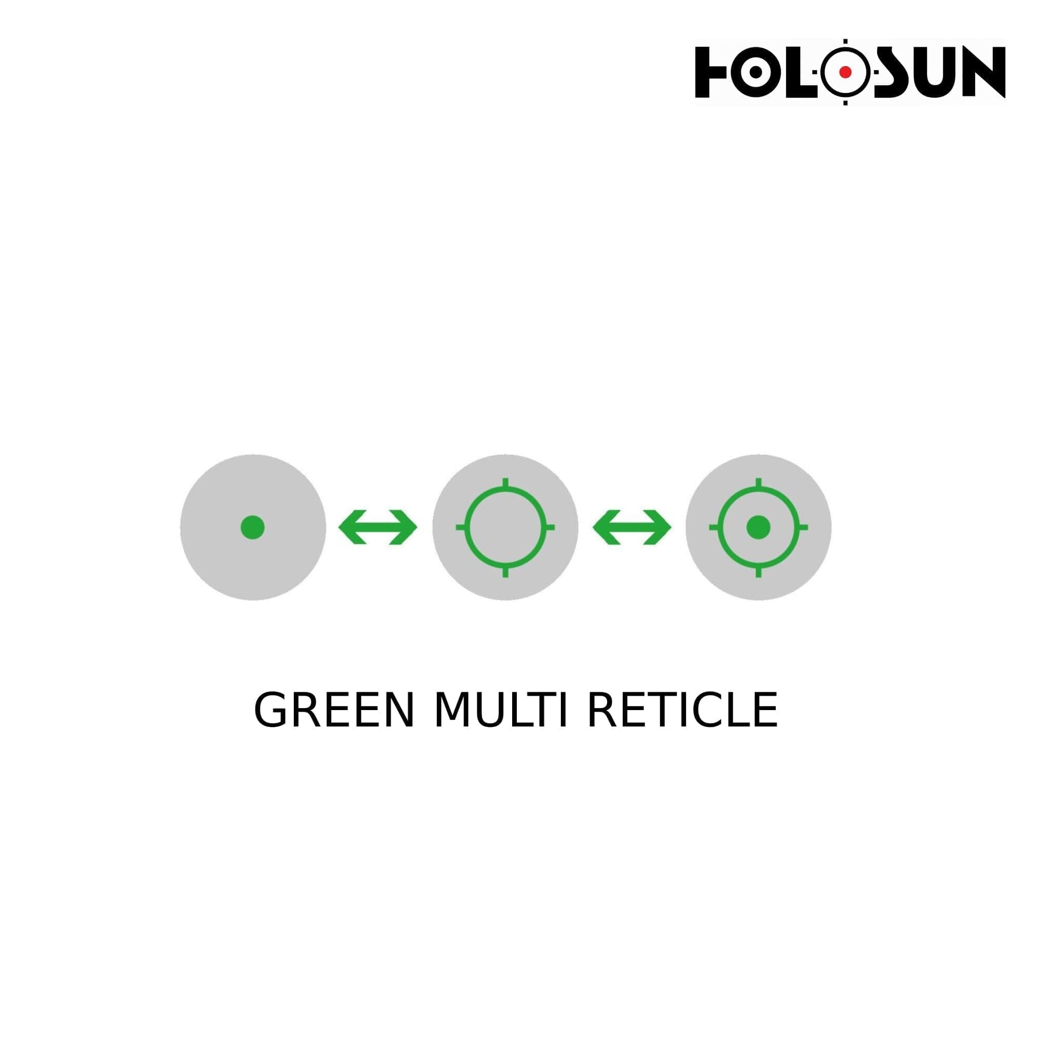 Holosun SCS Carry Green Dot Sight Multi-Reticle System Solar Charging – SCS-CARRY-GR Green Dot Sight Holosun 