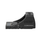 Holosun SCS-MOS green dot sight rear three-quarter view showing the brightness buttons and rear of window