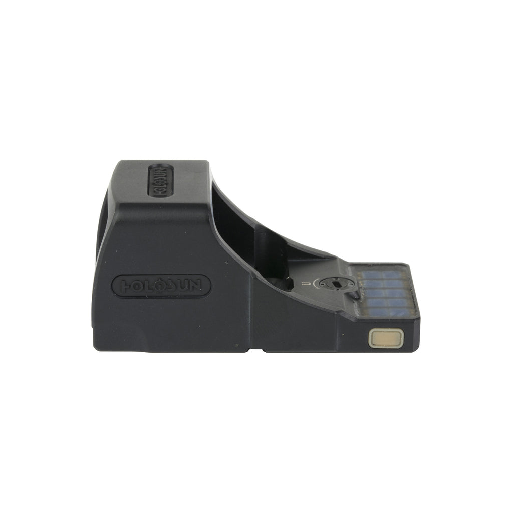 Holosun SCS-MP2 green dot sight rear view showing the solar panel and mounting footprint