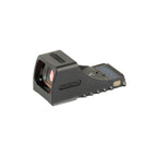 Holosun SCS-P10 green dot sight front three-quarter view showing the window and solar panel