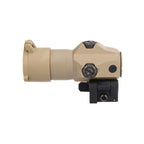SIG Sauer JULIET4 4x magnifier flat dark earth side view on the PowerCam mount