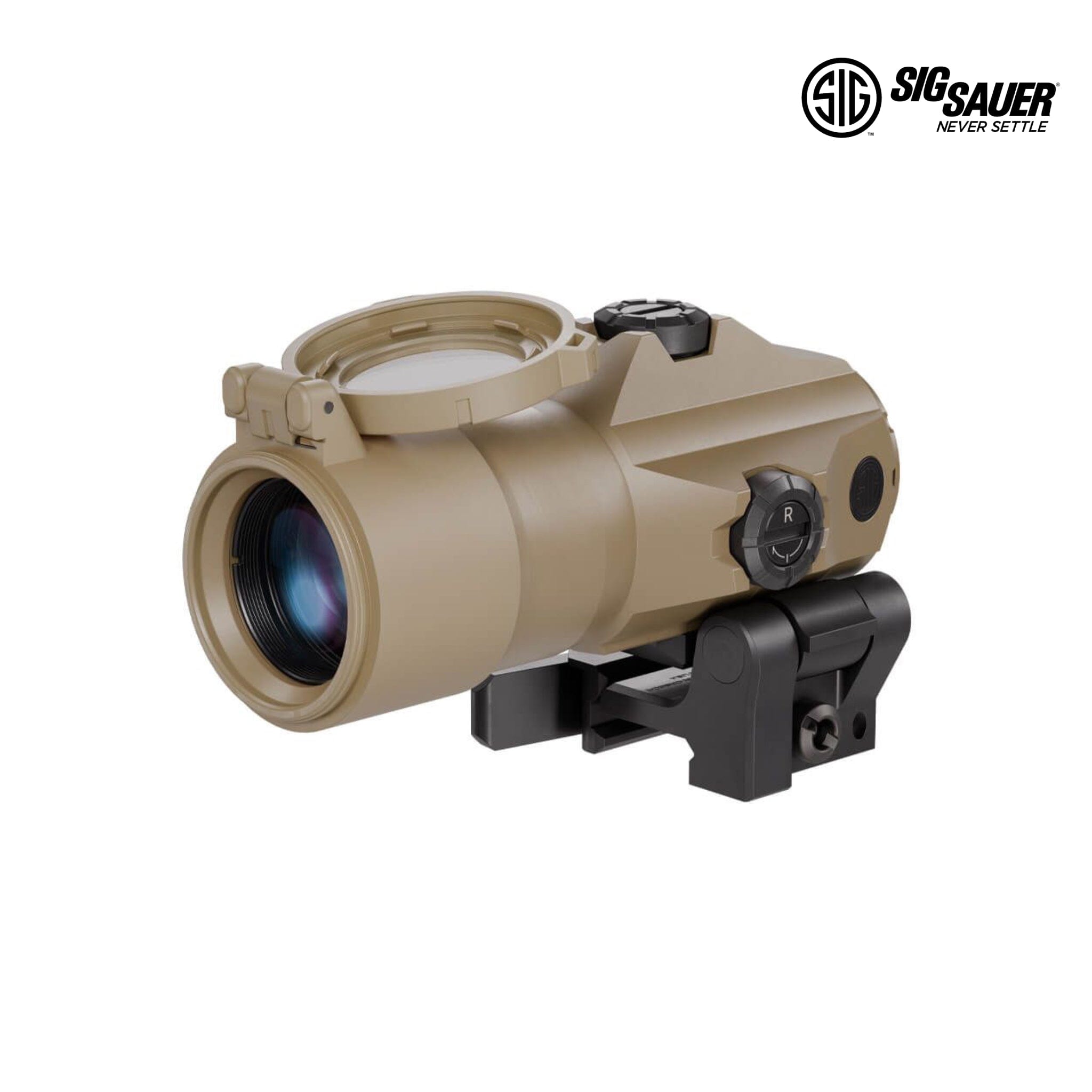 SIG Sauer JULIET4 4x magnifier powercam quick release mount in flat dark earth, alternative product view