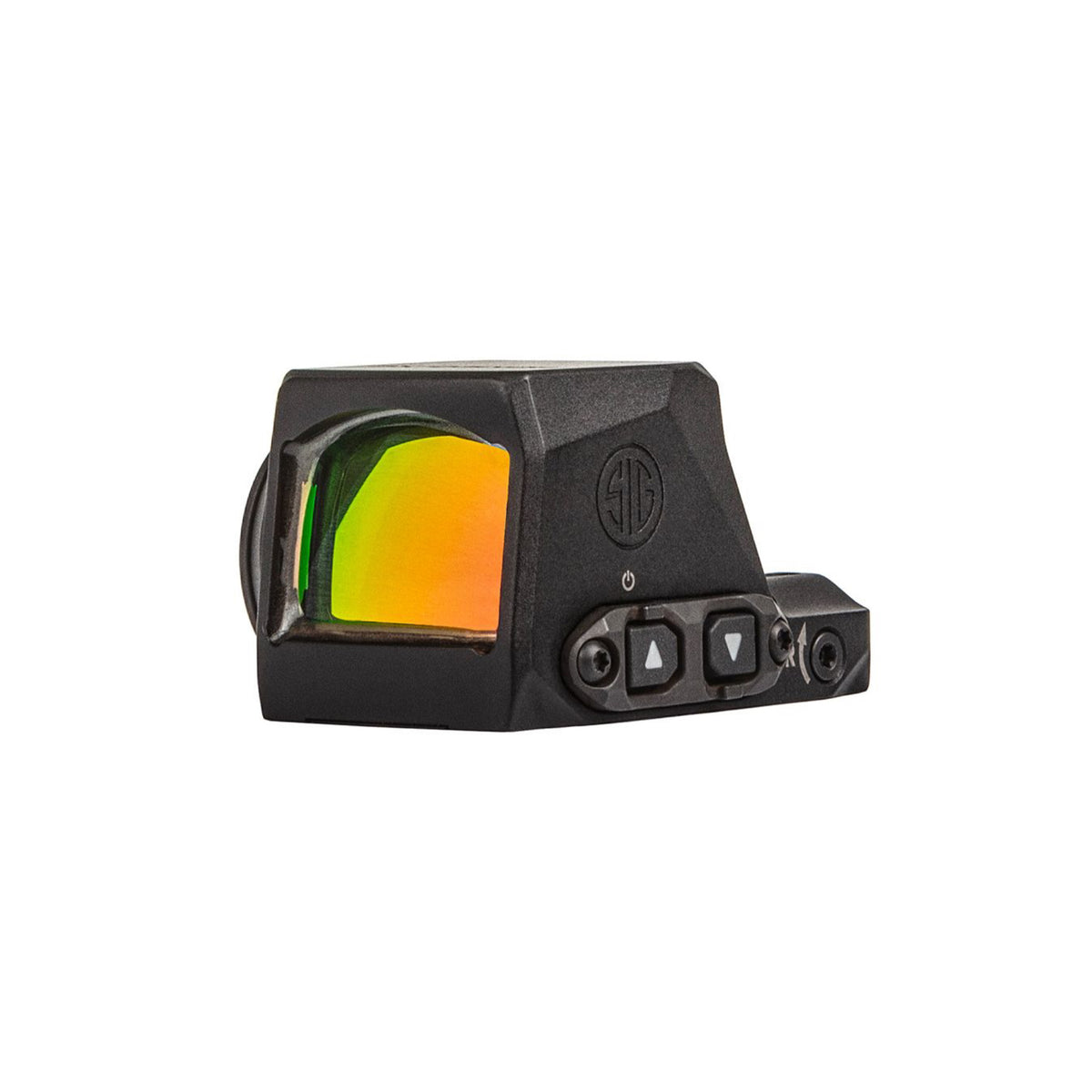 SIG Sauer ROMEO-X Compact red dot sight front three-quarter view showing the lens