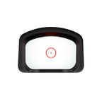 SIG Sauer ROMEO-X Compact red dot sight view through the window showing the circle-dot reticle
