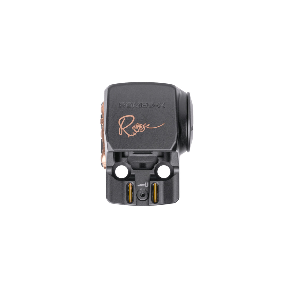 SIG Sauer ROMEO-X Compact Rose red dot sight rear view showing the Rose script logo