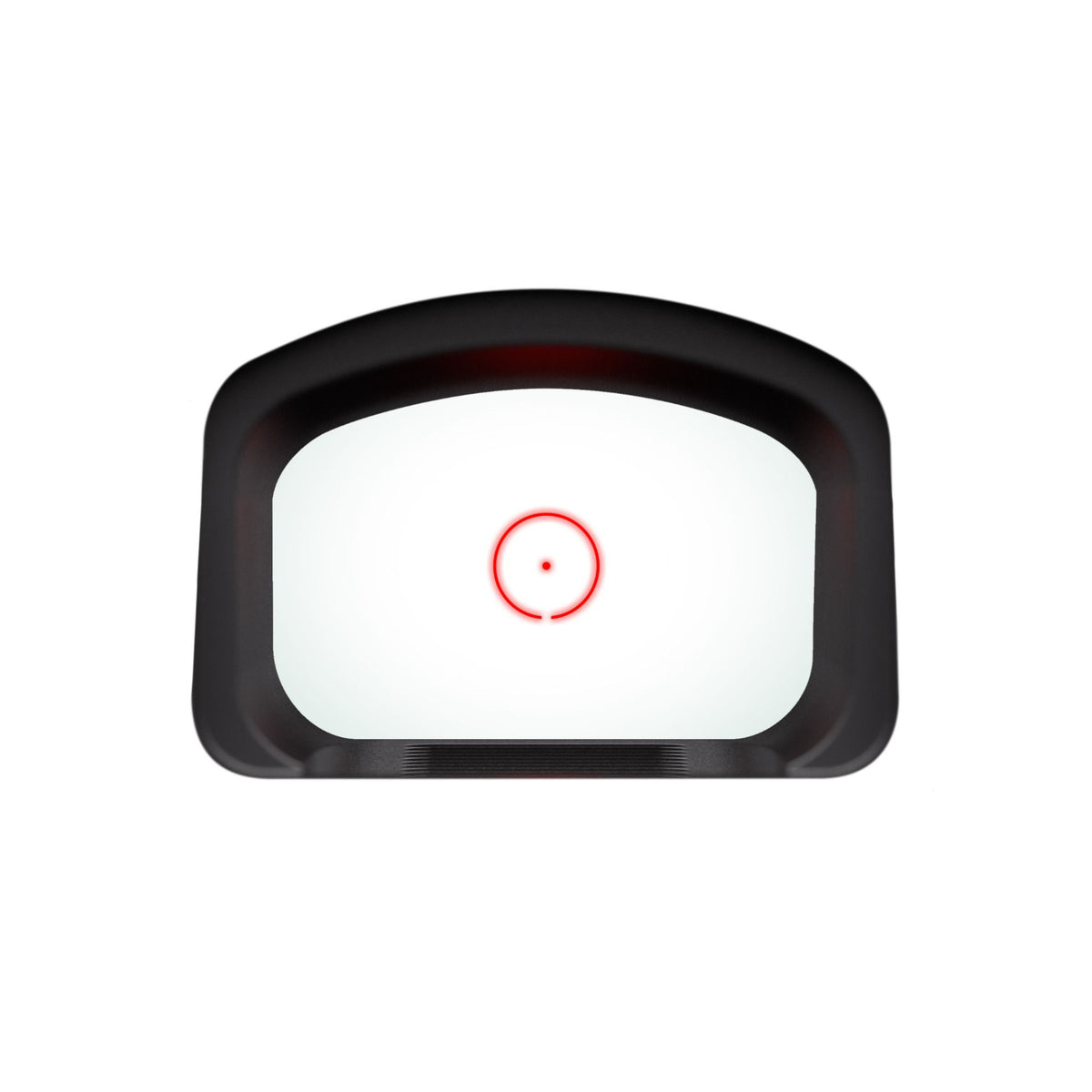 SIG Sauer ROMEO-X Compact Rose red dot sight view through the window showing the circle dot reticle