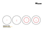 SIG Sauer ROMEO4T-PRO ballistic circle dot reticle options diagram