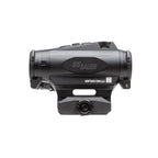 SIG Sauer ROMEO4XT-PRO red dot sight side view on the mount on a white background