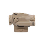SIG Sauer ROMEO4XT-PRO red dot sight flat dark earth side view from the right showing the turret