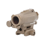 SIG Sauer ROMEO4XT-PRO red dot sight flat dark earth front three-quarter view showing the objective lens