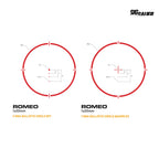 SIG Sauer ROMEO4XT-PRO quad ballistic circle dot reticle diagram