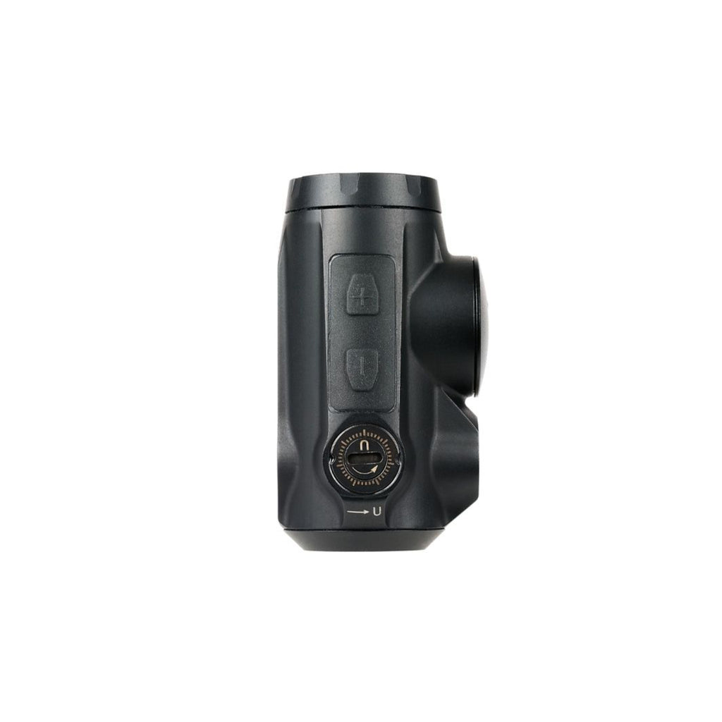 SIG Sauer ROMEO5 Gen II Elite red dot sight top view showing the brightness buttons