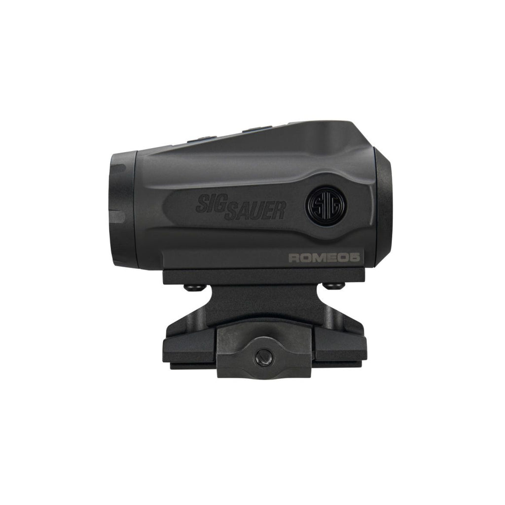 SIG Sauer ROMEO5 Gen II green dot sight side view on the riser mount