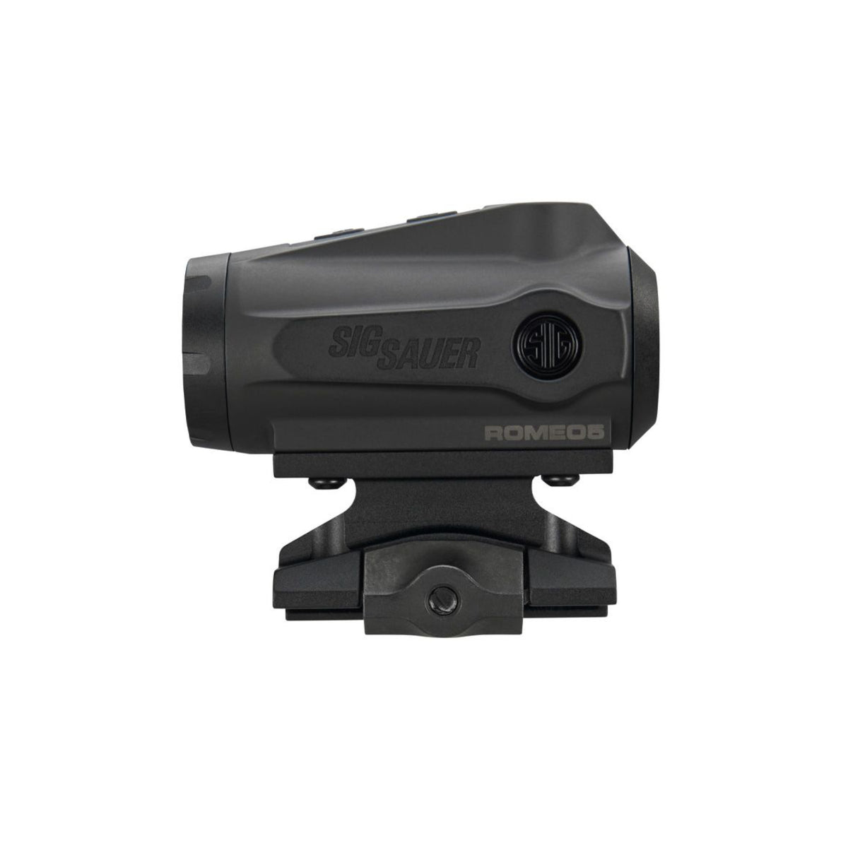 SIG Sauer ROMEO5 Gen II green dot sight side view on the riser mount