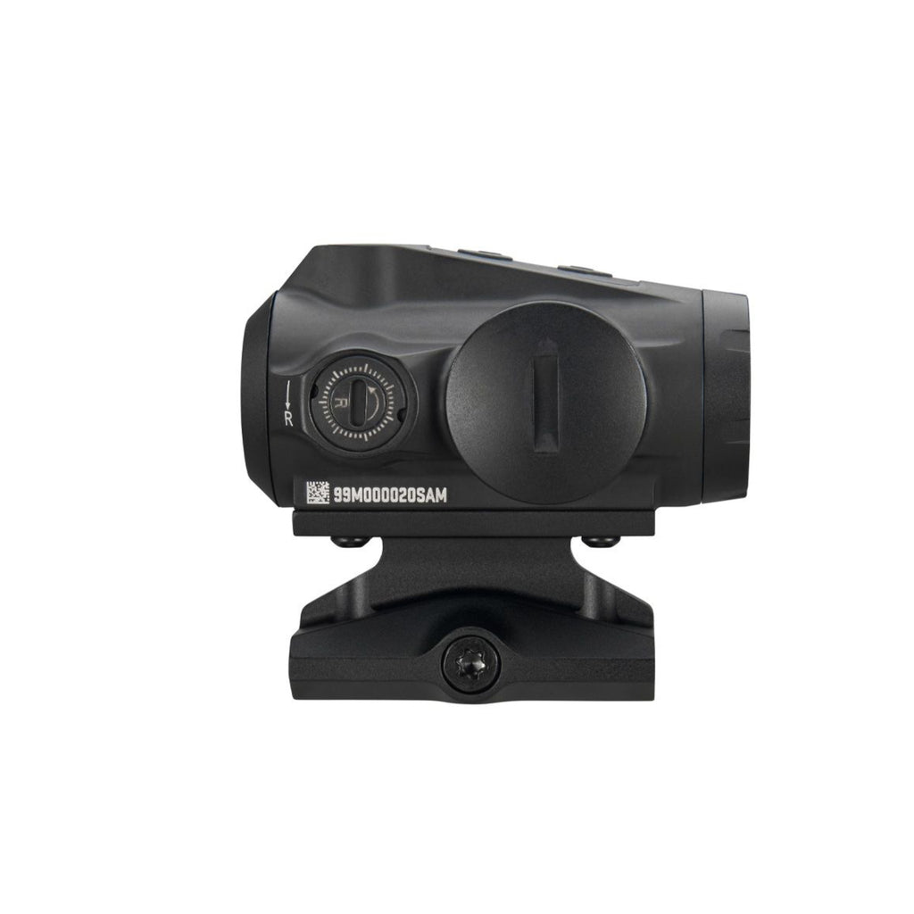 SIG Sauer ROMEO5 Gen II green dot sight side view from the right on the riser mount