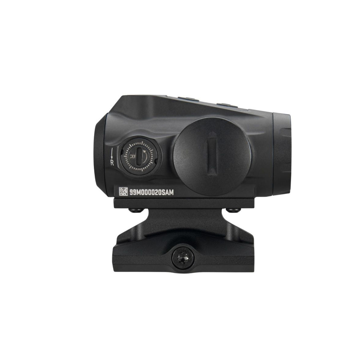 SIG Sauer ROMEO5 Gen II green dot sight side view from the right on the riser mount