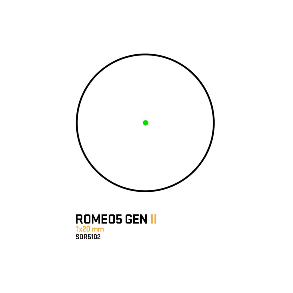 SIG Sauer ROMEO5 Gen II green dot sight 2 MOA green dot reticle diagram