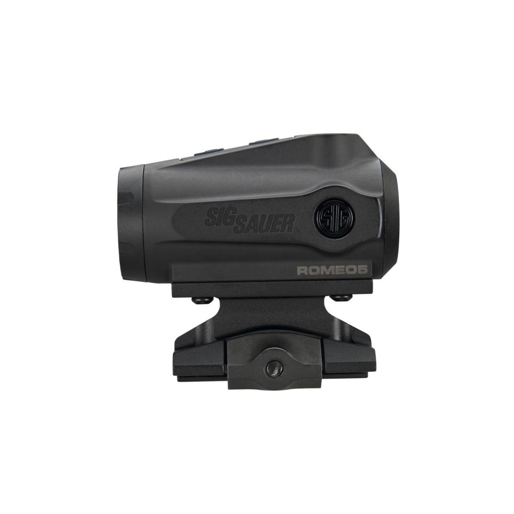 SIG Sauer ROMEO5 Gen II red dot sight side view on the riser mount