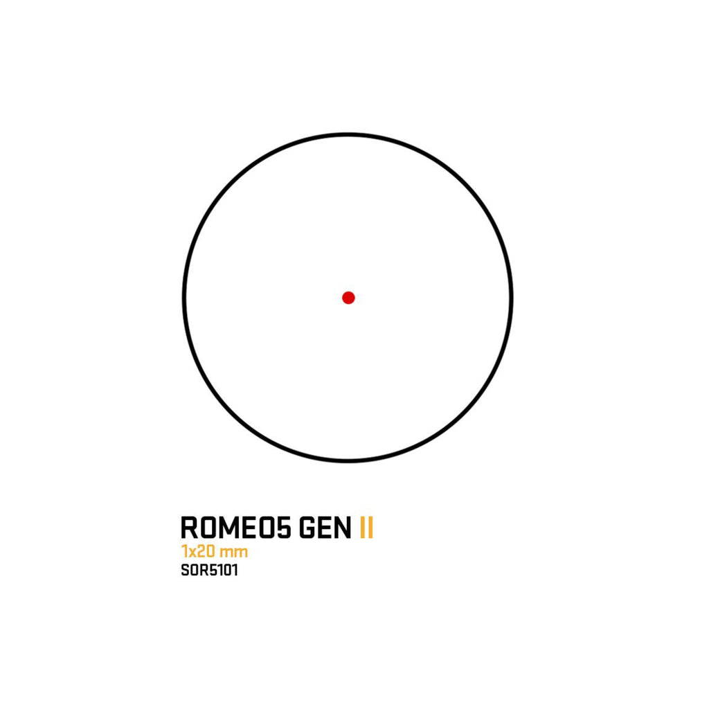SIG Sauer ROMEO5 Gen II red dot sight 2 MOA red dot reticle diagram