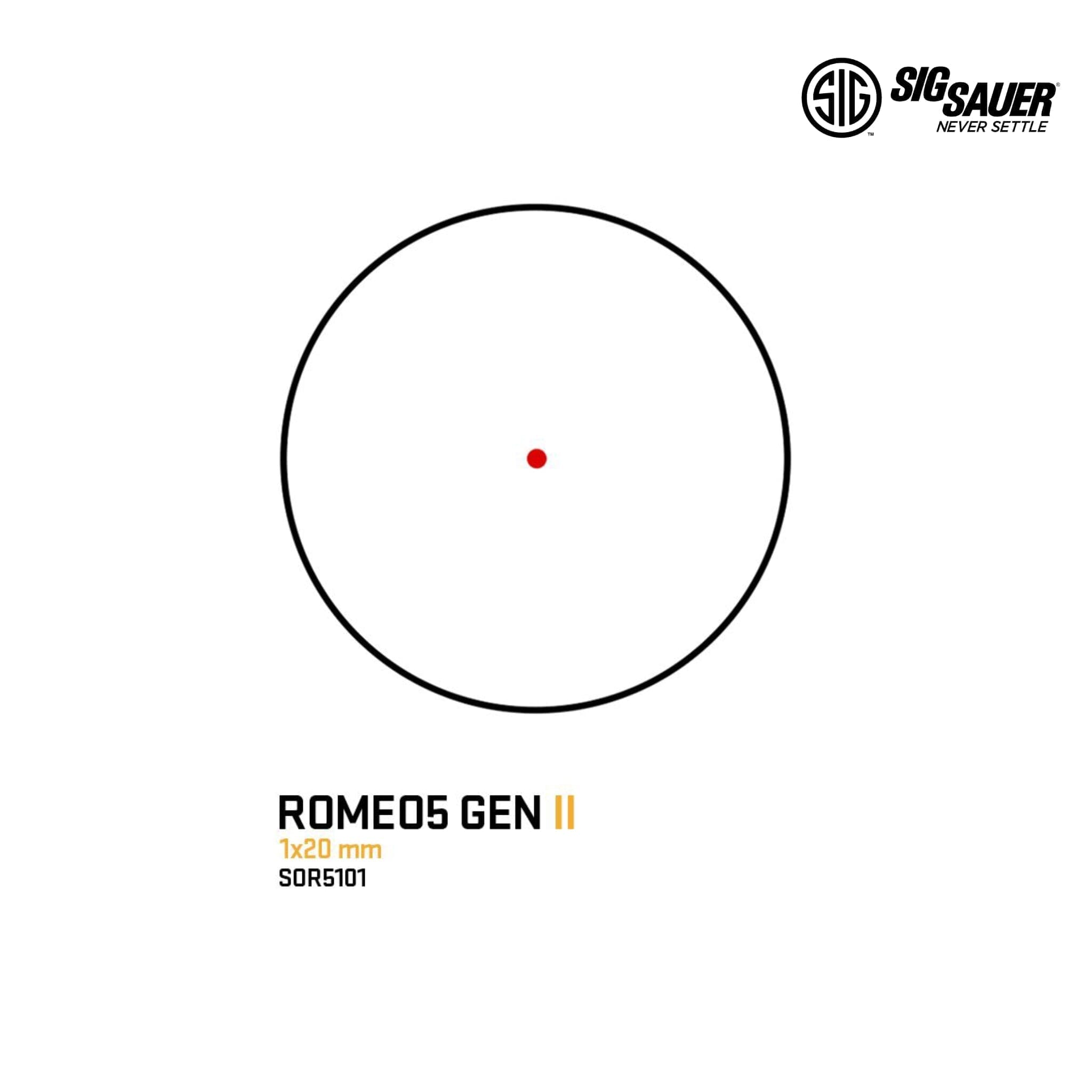 SIG Sauer ROMEO5 Gen II Red Dot Sight 2 MOA Dot – SOR5101 Red Dot Sight SIG Sauer 
