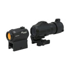 SIG Sauer ROMEO5 Gen II red dot sight and JULIET3 Micro 3x magnifier side view
