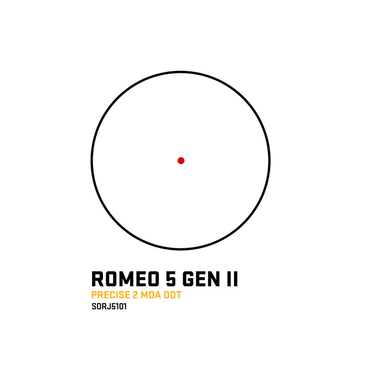 SIG Sauer ROMEO5 Gen II red dot sight 2 MOA red dot reticle diagram