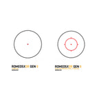 SIG Sauer ROMEO5XDR Gen II 2 MOA dot and circle dot reticle diagram