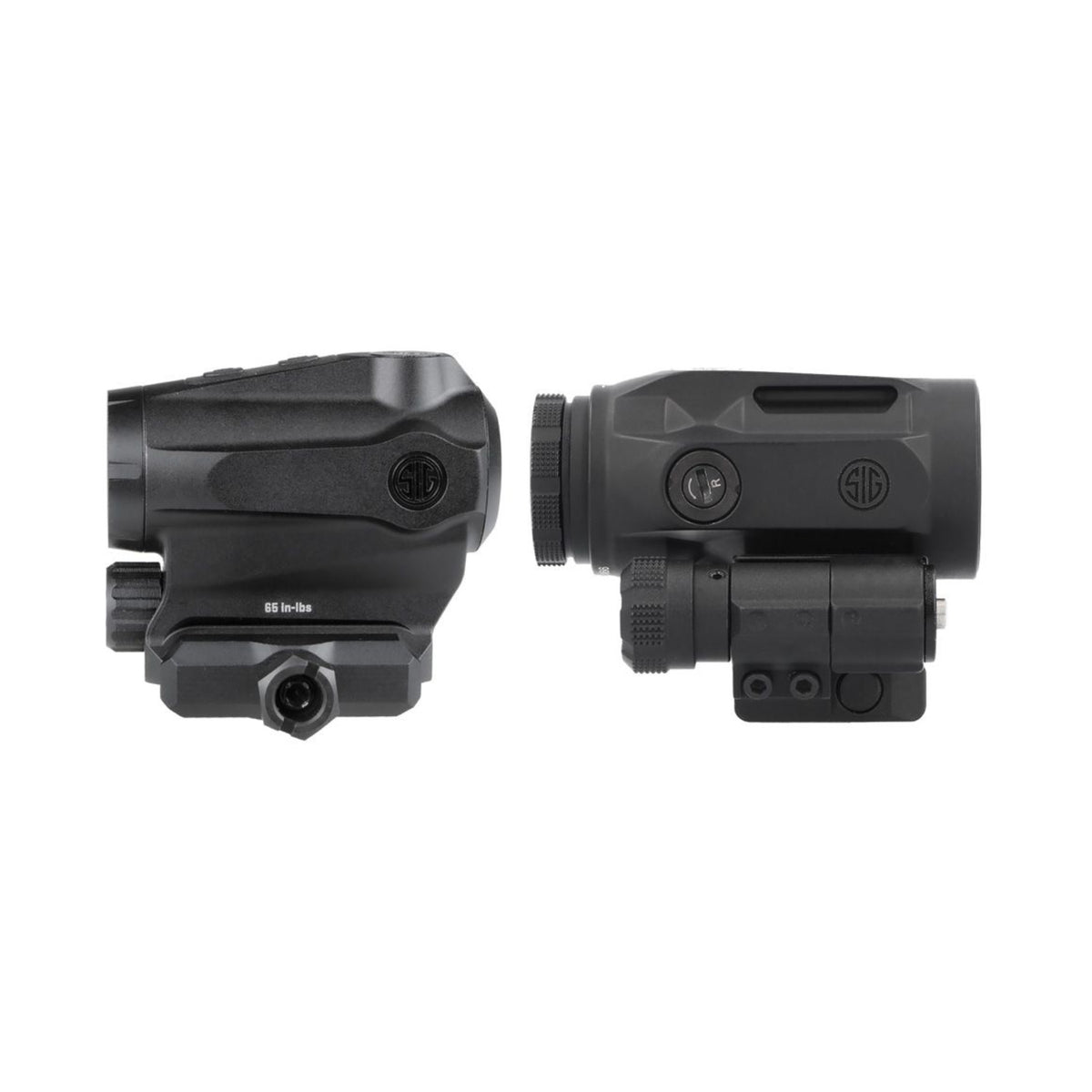 SIG Sauer ROMEO5XDR Gen II red dot sight and JULIET5 Micro magnifier side view