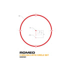 SIG Sauer ROMEO8H 2 MOA ballistic circle dot reticle diagram