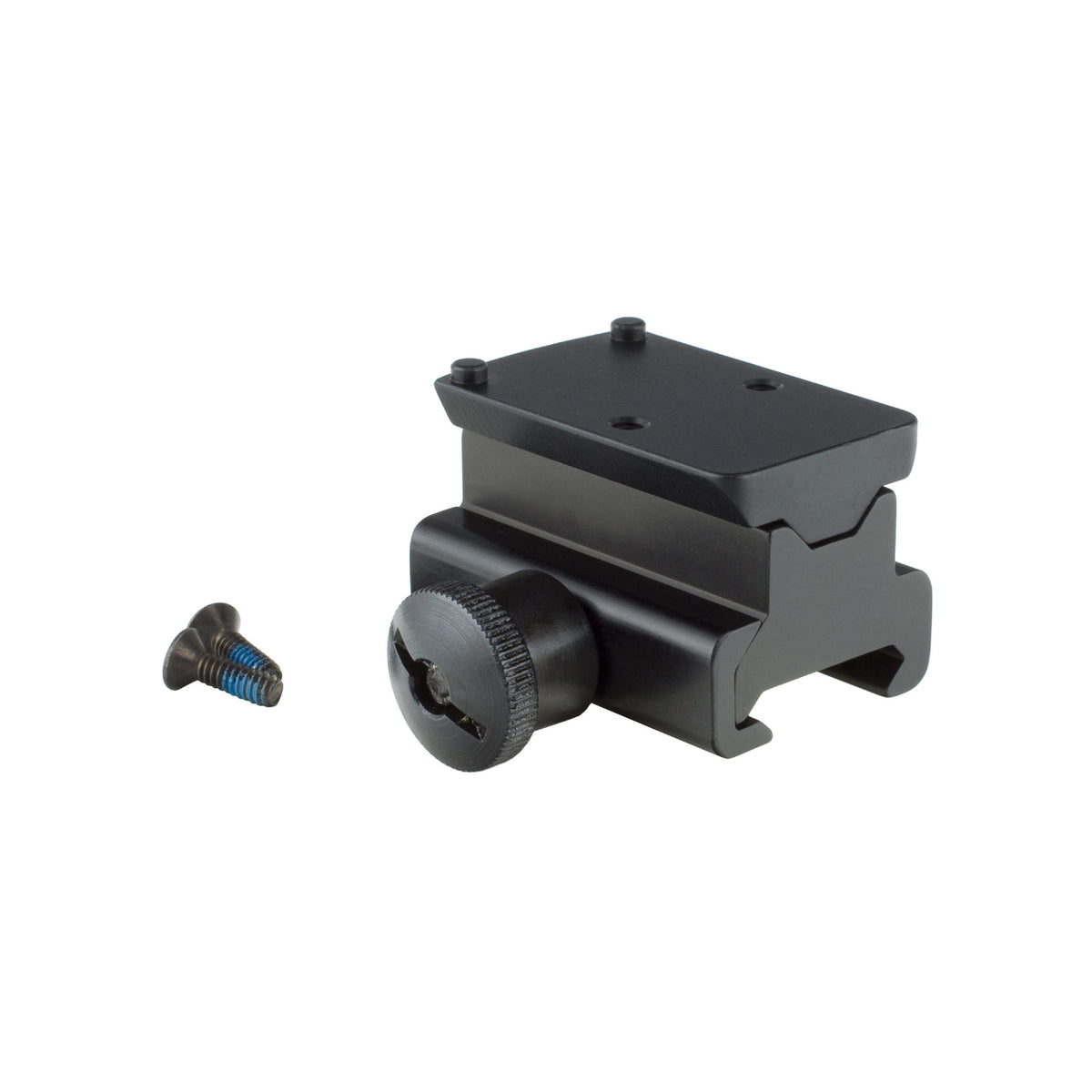 Trijicon AC32005 RMR and SRO tall Picatinny rail mount angled view showing the clamp