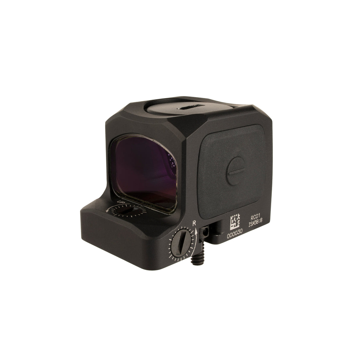 Trijicon RCR 3.25 MOA red dot sight front three-quarter view showing the enclosed housing