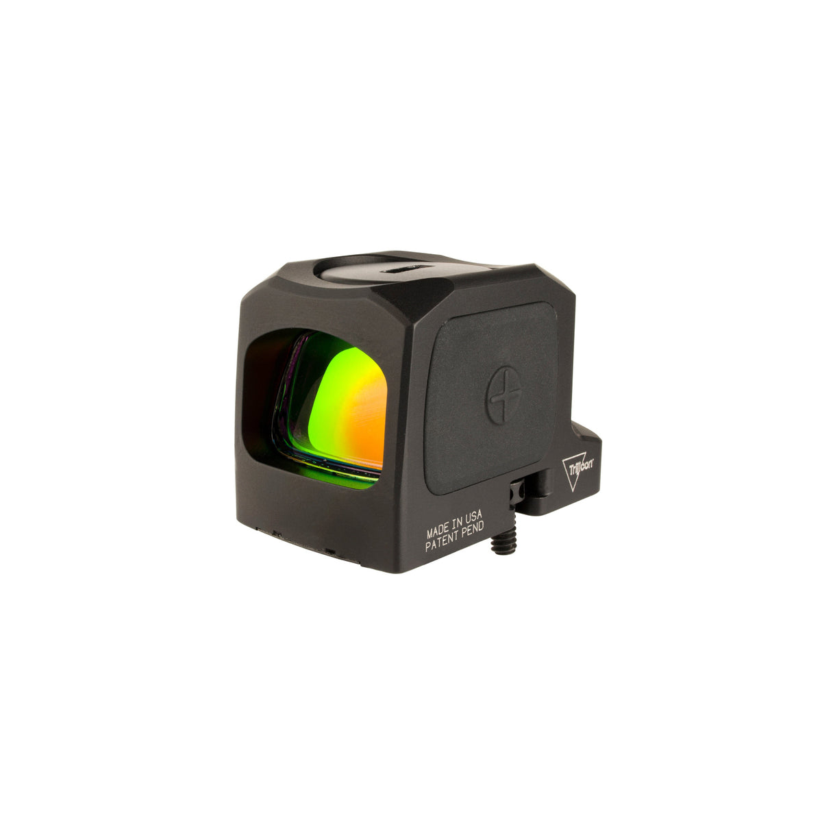 Trijicon RCR 3.25 MOA red dot sight front view showing the lens