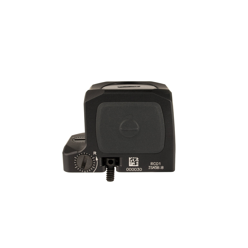 Trijicon RCR 3.25 MOA red dot sight rear three-quarter view showing the mounting screw