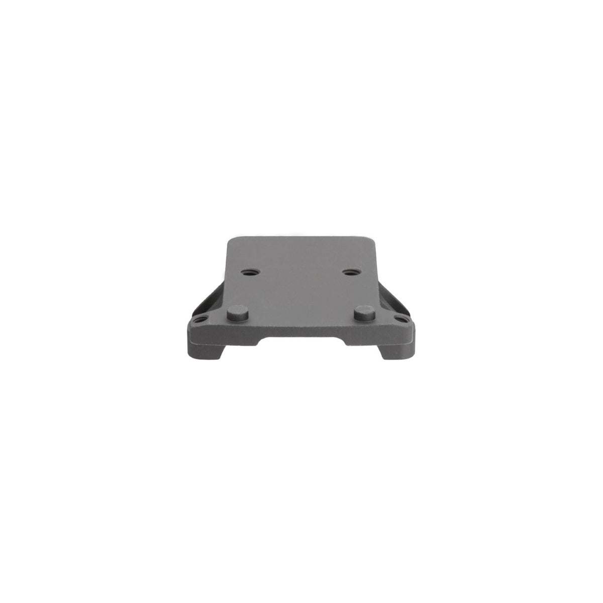 Trijicon RM35 RMR mount for ACOG with bosses front view showing the mounting holes