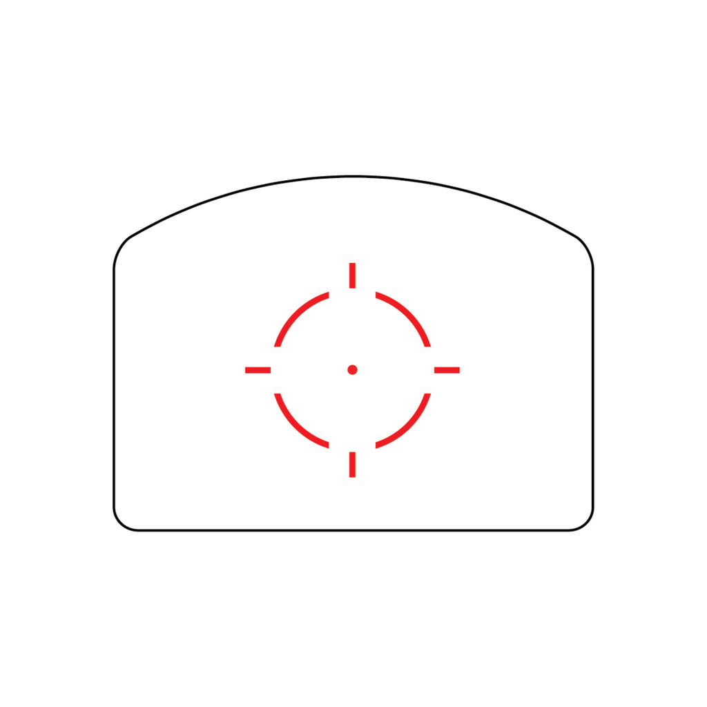 Trijicon RMR HD 55 MOA circle with 1 MOA dot reticle diagram