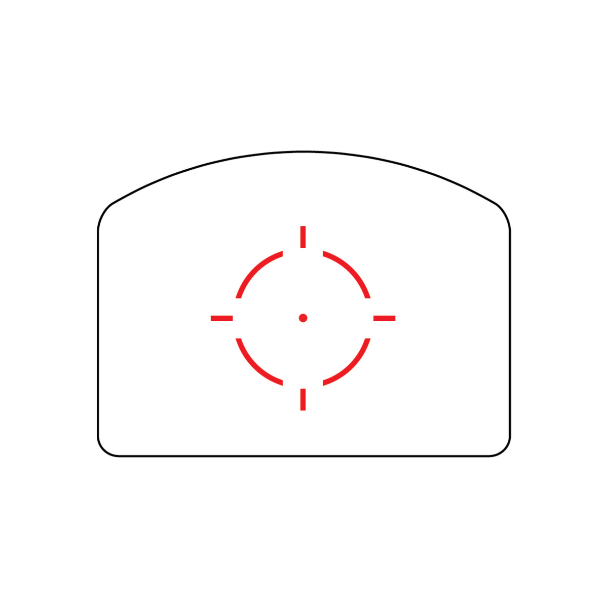 Trijicon RMR HD 55 MOA circle with 1 MOA dot reticle diagram
