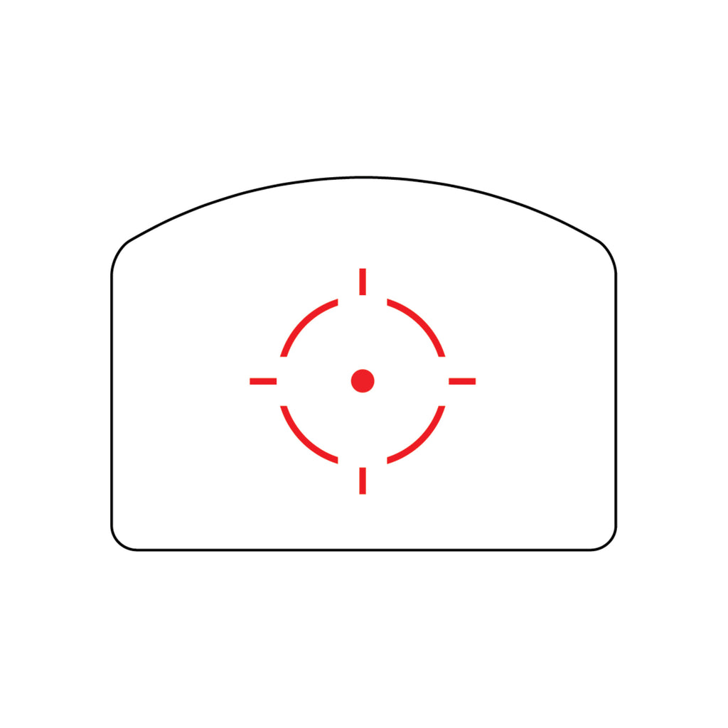 Trijicon RMR HD 55 MOA circle with 3.25 MOA dot reticle diagram