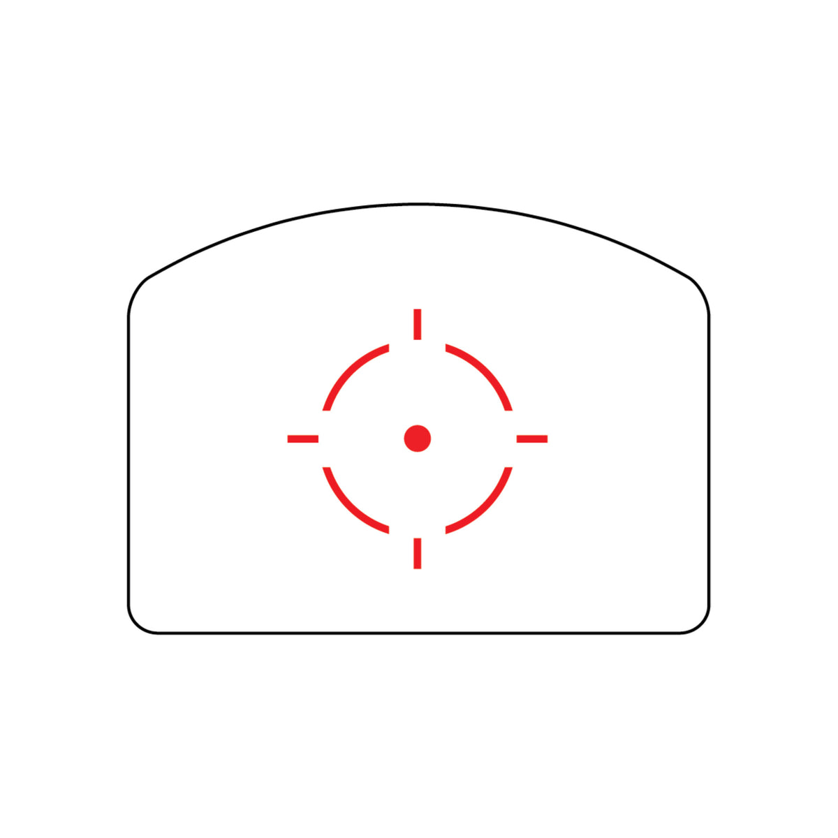 Trijicon RMR HD 55 MOA circle with 3.25 MOA dot reticle diagram