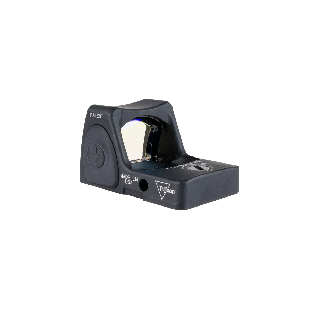 Trijicon RMR Type 2 3.25 MOA green dot sight front three-quarter view showing the lens