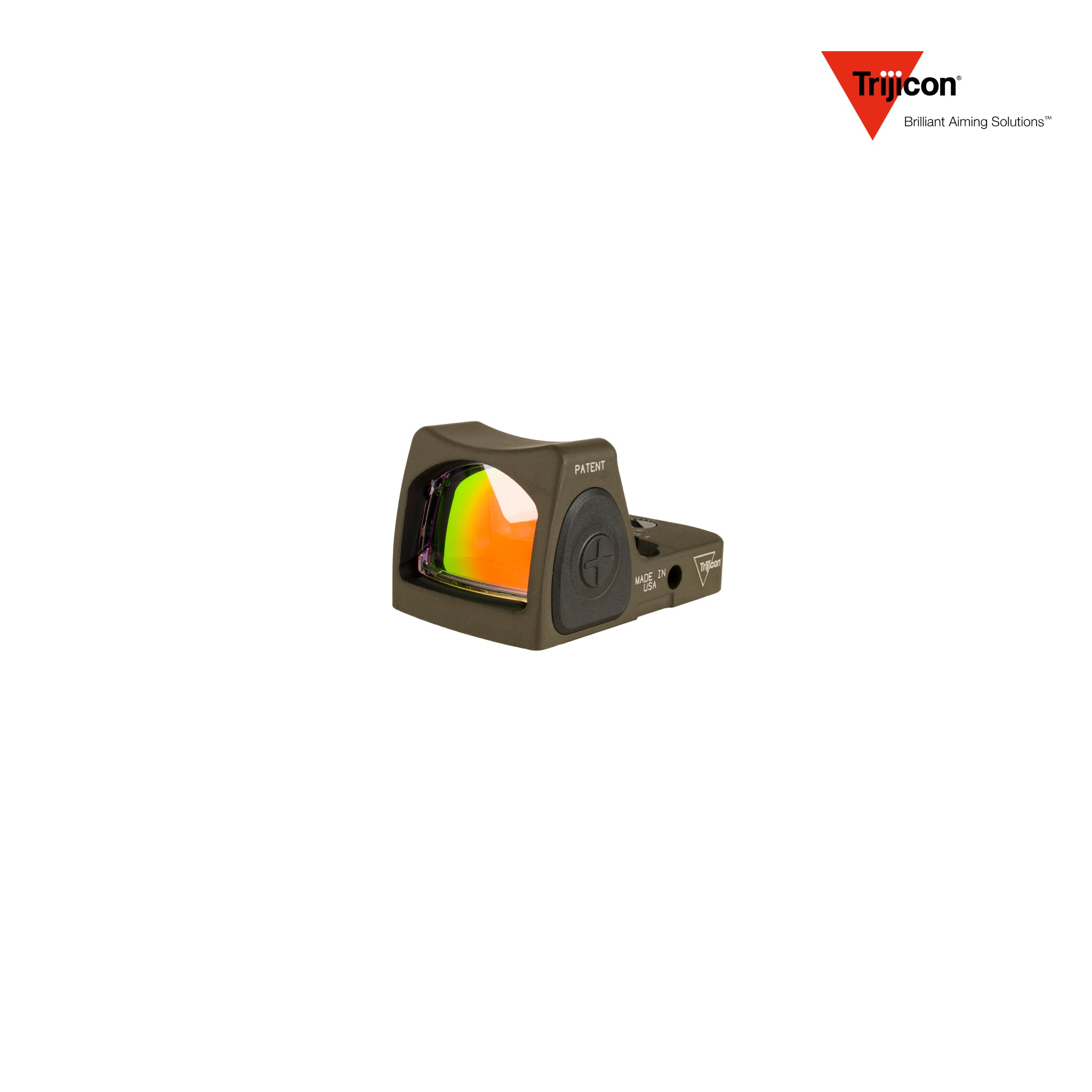Trijicon RMR Type 2 red dot sight 1.0 MOA adjustable dot reticle in olive drab green, model RM09-C-700744